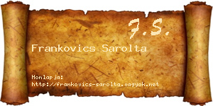 Frankovics Sarolta névjegykártya