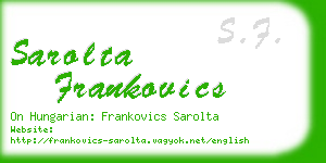 sarolta frankovics business card